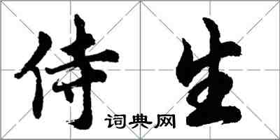 胡問遂侍生行書怎么寫