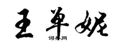 胡問遂王單妮行書個性簽名怎么寫