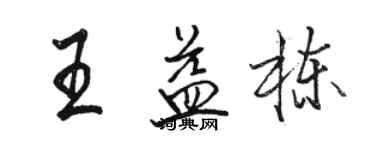 駱恆光王益棟行書個性簽名怎么寫