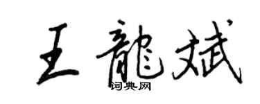 王正良王龍斌行書個性簽名怎么寫