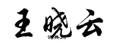 胡問遂王曉雲行書個性簽名怎么寫