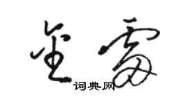 駱恆光金雷草書個性簽名怎么寫