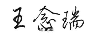 駱恆光王念瑞行書個性簽名怎么寫