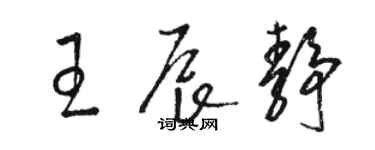 駱恆光王辰靜草書個性簽名怎么寫