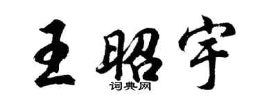 胡問遂王昭宇行書個性簽名怎么寫