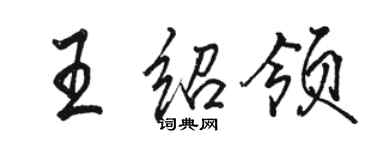 駱恆光王紹領行書個性簽名怎么寫