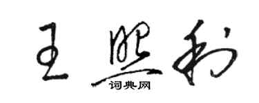 駱恆光王照利草書個性簽名怎么寫