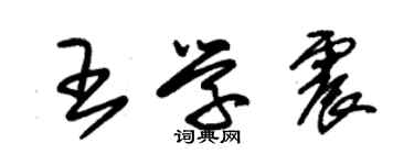 朱錫榮王學震草書個性簽名怎么寫