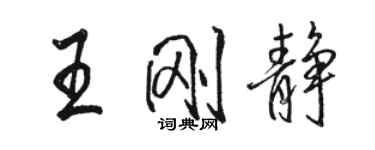 駱恆光王剛靜行書個性簽名怎么寫