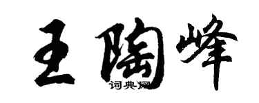 胡問遂王陶峰行書個性簽名怎么寫