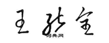 駱恆光王能全草書個性簽名怎么寫