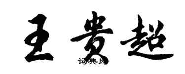 胡問遂王貴超行書個性簽名怎么寫