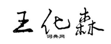 曾慶福王化森行書個性簽名怎么寫