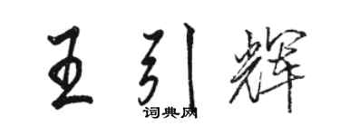 駱恆光王引輝行書個性簽名怎么寫