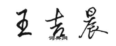 駱恆光王吉晨行書個性簽名怎么寫