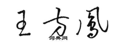 駱恆光王方鳳草書個性簽名怎么寫