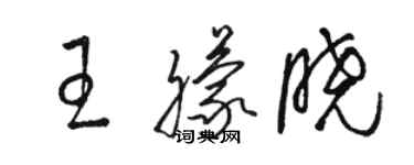駱恆光王朦曉草書個性簽名怎么寫