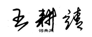 朱錫榮王耕靖草書個性簽名怎么寫