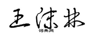 曾慶福王沫林草書個性簽名怎么寫