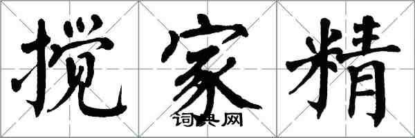 翁闓運攪家精楷書怎么寫