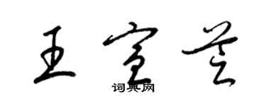 梁錦英王宣芝草書個性簽名怎么寫