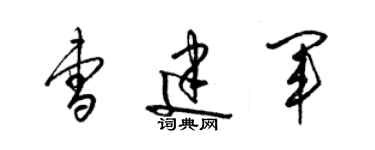 梁錦英曹建軍草書個性簽名怎么寫