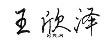 駱恆光王欣澤行書個性簽名怎么寫