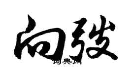 胡問遂向弢行書個性簽名怎么寫