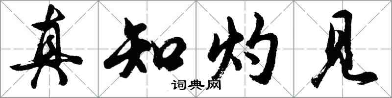 胡問遂真知灼見行書怎么寫