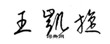 梁錦英王凱旋草書個性簽名怎么寫