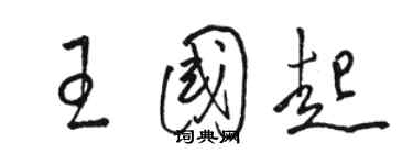 駱恆光王國起草書個性簽名怎么寫