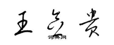 梁錦英王念貴草書個性簽名怎么寫