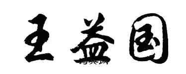 胡問遂王益國行書個性簽名怎么寫