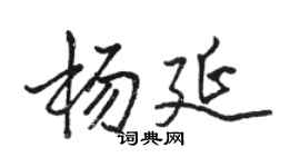 駱恆光楊延行書個性簽名怎么寫