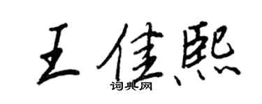 王正良王佳熙行書個性簽名怎么寫