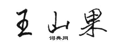 駱恆光王山果行書個性簽名怎么寫