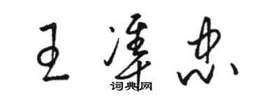 駱恆光王準忠草書個性簽名怎么寫