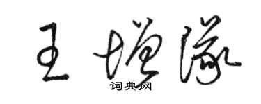 駱恆光王增隊草書個性簽名怎么寫