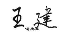駱恆光王建行書個性簽名怎么寫