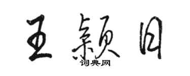 駱恆光王穎日行書個性簽名怎么寫