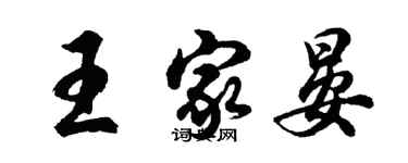 胡問遂王家晏行書個性簽名怎么寫