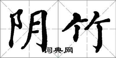 翁闓運陰竹楷書怎么寫