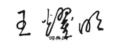 駱恆光王耀明草書個性簽名怎么寫