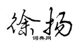 曾慶福徐揚行書個性簽名怎么寫