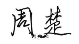 駱恆光周楚行書個性簽名怎么寫