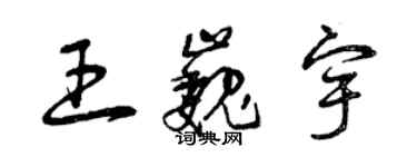 曾慶福王巍宇草書個性簽名怎么寫