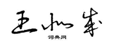 曾慶福王北成草書個性簽名怎么寫