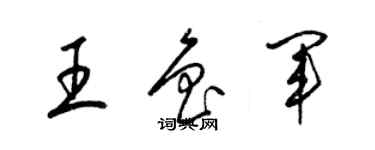 梁錦英王魯軍草書個性簽名怎么寫