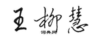 駱恆光王柳慧行書個性簽名怎么寫