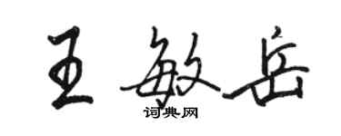 駱恆光王敏岳行書個性簽名怎么寫